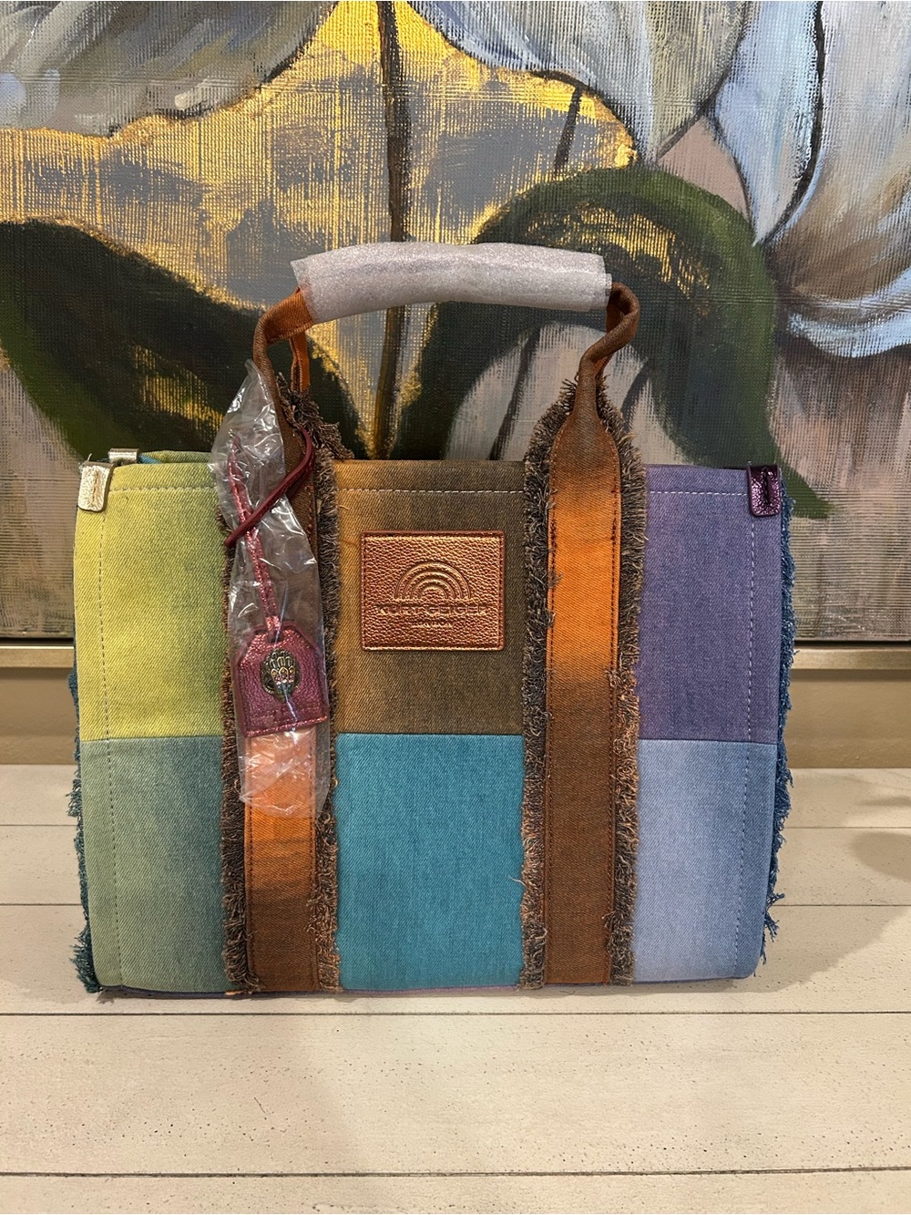 Kurt Geiger Denim MultiColor Tote-NWT - Picture 3 of 14